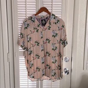 English Laundry Dress shirt, Floral print